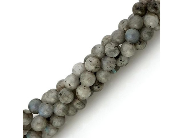 Labradorite Gemstone Beads, 6mm, Round with Large Hole (strand)