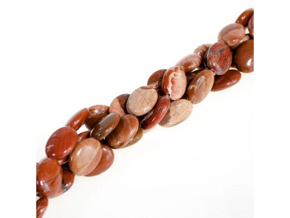 Cappuccino Jasper Gemstone Beads, 15x20mm Puffed Oval (strand)
