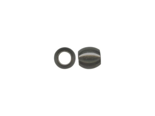Gunmetal Metal Beads, 5x5mm Barrel, Large Hole (100 Pieces)
