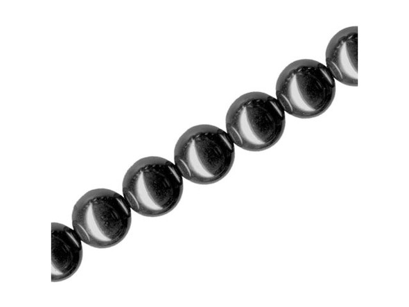 Hematine Beads, Round, 10mm (strand)