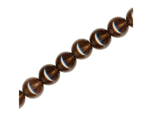 Smoky Quartz Gemstone Bead, Round, 10mm (strand)