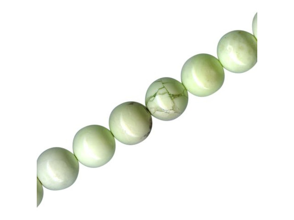 Lemon Chrysoprase Gemstone Beads, Round, 10mm (strand)