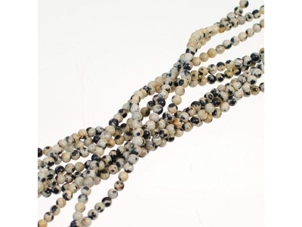 Dalmatiner Gemstone Beads, 3mm Round (strand)