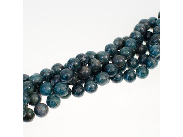 Blue Apatite Gemstone Beads, 10mm Round (strand)
