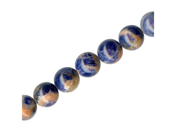 Orange Sodalite Gemstone Beads, Round, 10mm (strand)