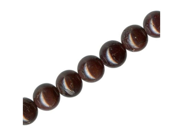10mm Round Garnet Gemstone Beads, Enhanced (strand)