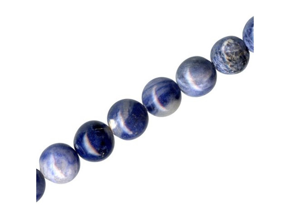Sodalite Gemstone Beads, Round, 10mm (strand)