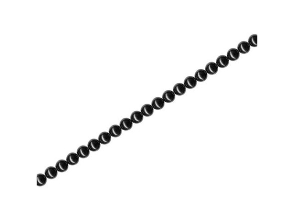 Black Onyx Gemstone Beads, Round, 3mm (strand)