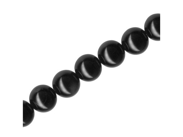 Black Onyx Gemstone Beads, Round, 10mm (strand)