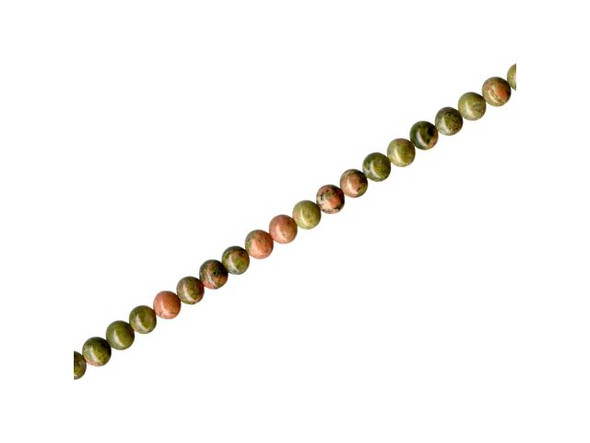 Unakite Gemstone Beads, Round, 3mm (strand)