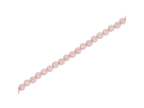 Rose Quartz Gemstone Bead, 3mm Round (strand)