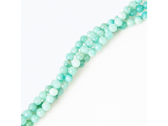 Amazonite Gemstone Beads, Round, 4mm (strand)