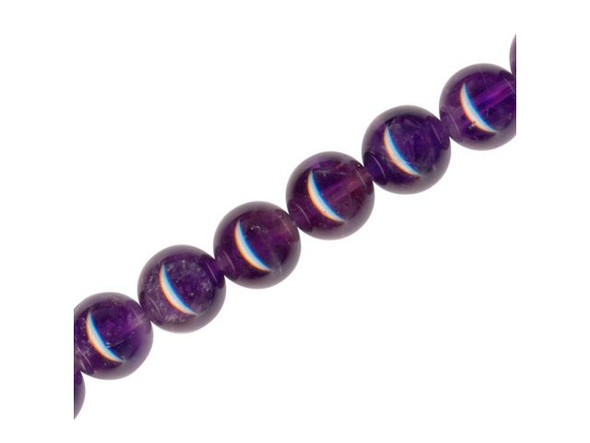 Amethyst Gemstone Beads, Round, 10mm, AB-B Grade (strand)