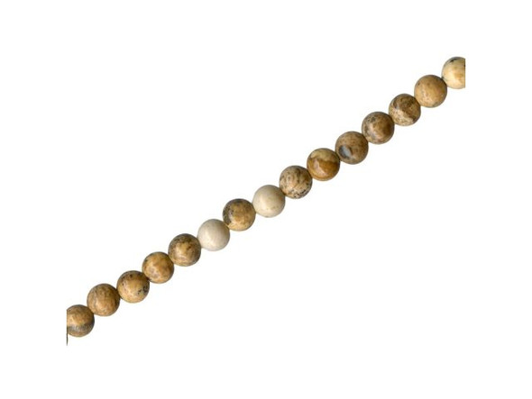 Picture Jasper Gemstone Beads, Round, 4mm (strand)