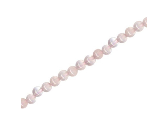 Rose Quartz Gemstone Bead, 4mm Round (strand)