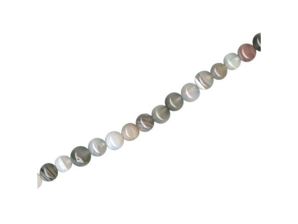 Botswana Agate Gemstone Beads, Round, 4mm (strand)