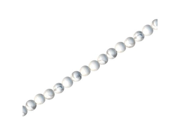 Howlite Gemstone Beads, Round, 4mm (strand)