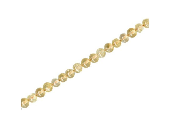 Citrine Gemstone Beads, Round, 4mm (strand)