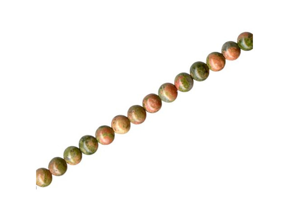 Unakite Gemstone Beads, Round, 4mm (strand)