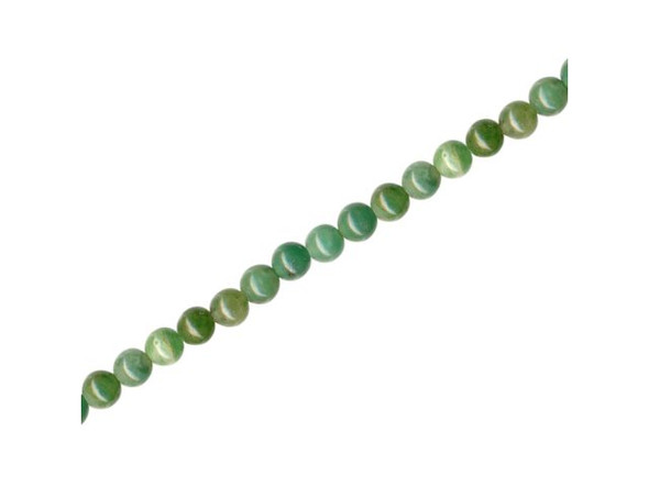 African Jade Gemstone Beads, Round, 4mm (strand)