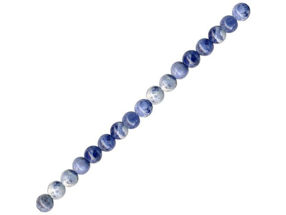 Sodalite Gemstone Beads, Round, 4mm (strand)