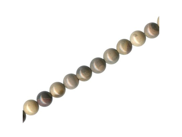 Silver Mist Jasper Gemstone Beads, Round, 6mm (strand)