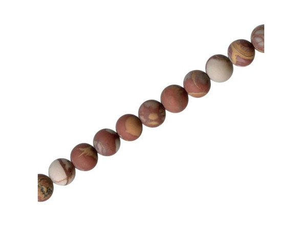 Matte Noreena Jasper Gemstone Beads, 6mm Round (strand)