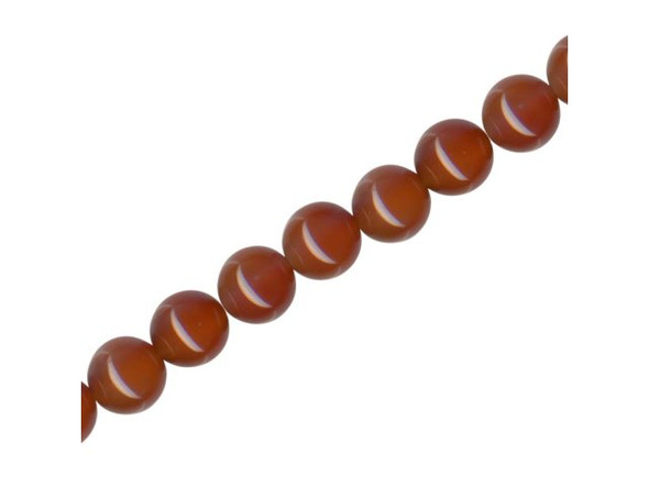 Carnelian Gemstone Beads, Round, 8mm (strand)