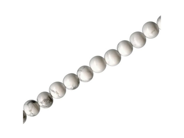 Howlite Gemstone Beads, Round, 6mm (strand)