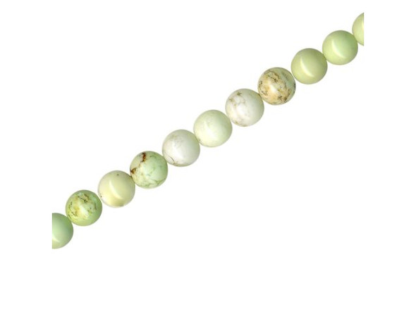 Lemon Chrysoprase Gemstone Beads, Round, 6mm (strand)