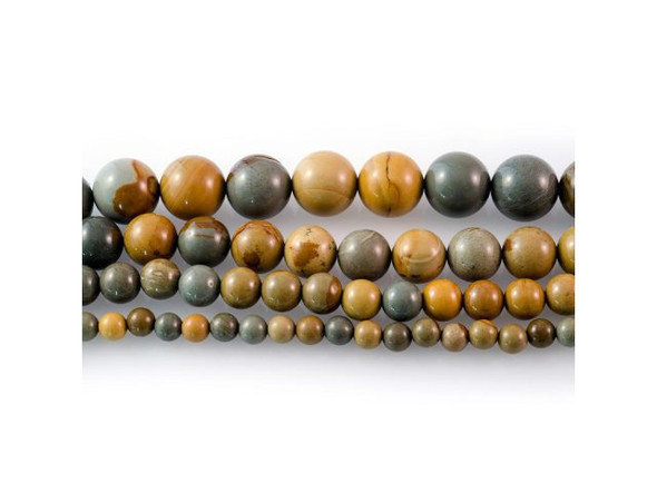 Wild Horse Jasper Gemstone Beads, 6mm Round (strand)