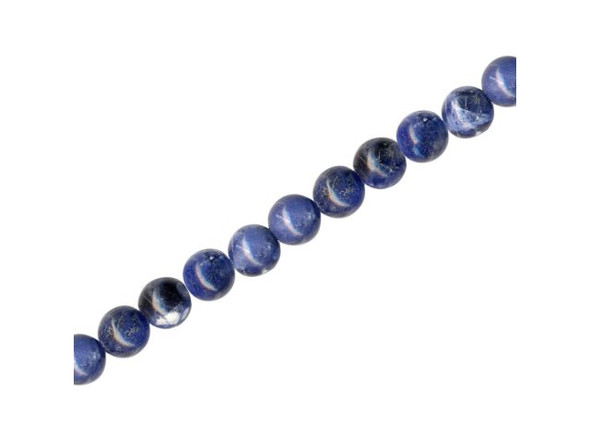 Sodalite Gemstone Beads, Round, 6mm (strand)