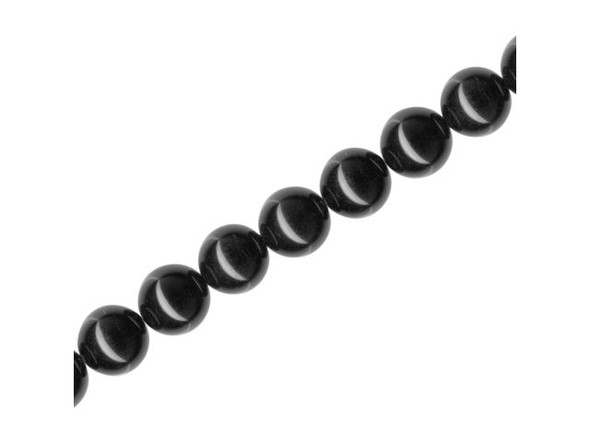 Black Onyx Gemstone Beads, Round, 8mm (strand)