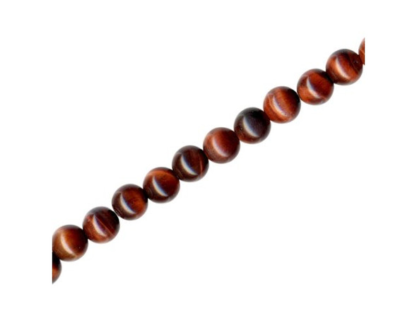 Red Tigereye Gemstone Beads, Round, 6mm (strand)