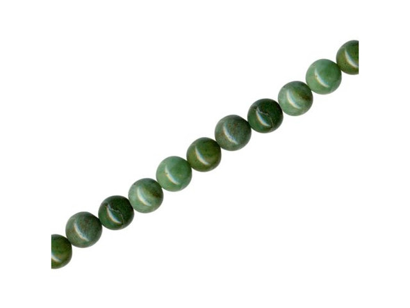 African Jade Gemstone Beads, Round, 6mm (strand)