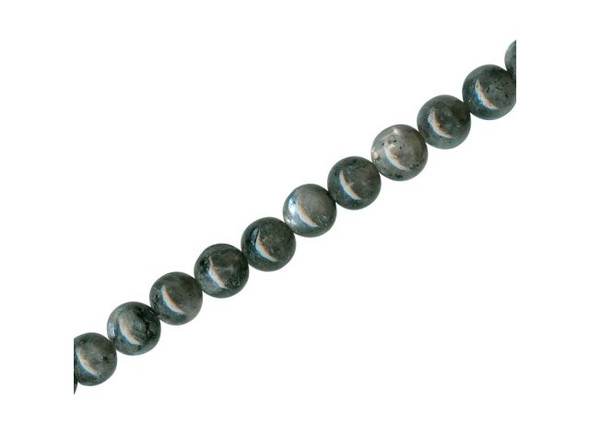 Larvikite Gemstone Beads, Round, 6mm (strand)