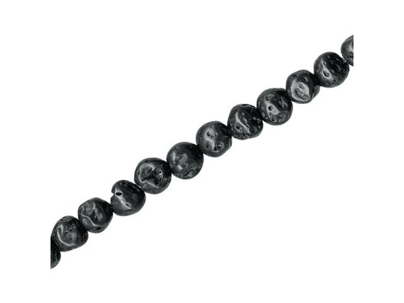 Lava Stone Beads, Round, 6mm (strand)