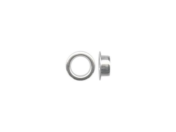 Sterling Silver Bead Grommet, 4mm (10 Pieces)