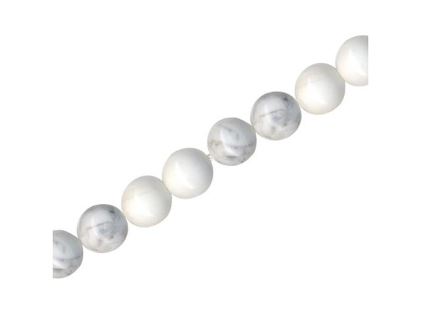 Howlite Gemstone Beads, Round, 8mm (strand)
