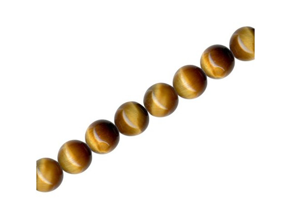 Tiger Eye Gemstone Beads, Round, 8mm (strand)
