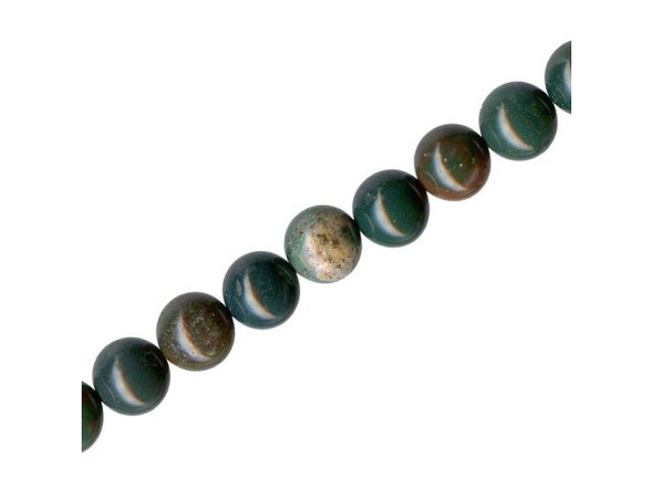 Bloodstone Gemstone Beads, Round, 8mm (strand)