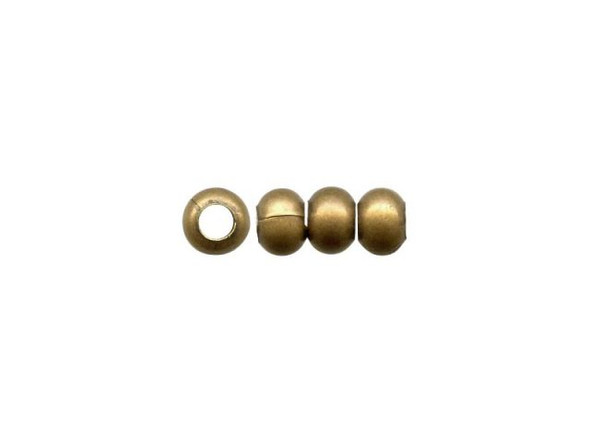 Antiqued Brass Plated Metal Beads, Rondelle, 4mm (100 Pieces)