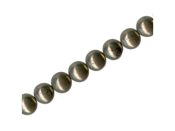 Pyrite Gemstone Beads,, Round, 8mm (strand)
