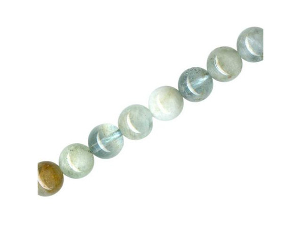 Aquamarine Gemstone Beads, Round, 8mm (strand)
