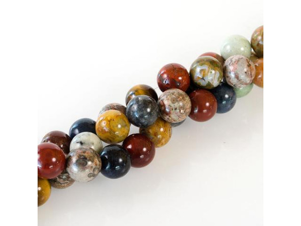 Mixed Stones Gemstone Beads, 14mm Round (strand)