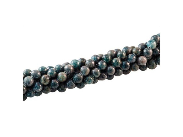 Blue Apatite Gemstone Beads, 8mm Round (strand)