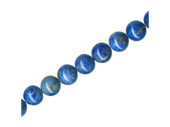 Denim lapis beads provide a more economical, lighter blue variety of lapis lazuli beads. Like other lapis, denim lapis contains grains of several blue minerals, including lazurite and sodalite, plus a matrix that includes speckles of pyrite. The lighter color of denim lapis comes from a higher concentration of calcite inclusions in the gemstone. The light inclusions lower the value these semiprecious beads, but also make denim lapis a great accessory for casual, blue-jean outfits! As with lapis lazuli, denim lapis is believed to be a stone of spirituality, truth, and friendship. Lapis beads are relatively easily scratched and chipped, so make sure to clean them only with a soft, dry cloth.  See Related Products links (below) for similar items and additional jewelry-making supplies that are often used with this item.