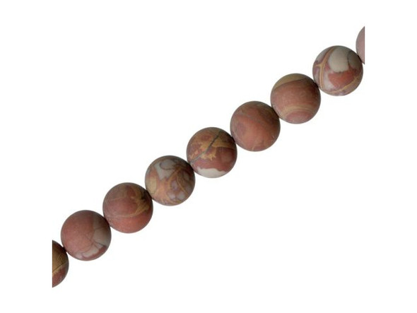 Matte Noreena Jasper Gemstone Beads, Round, 8mm (strand)