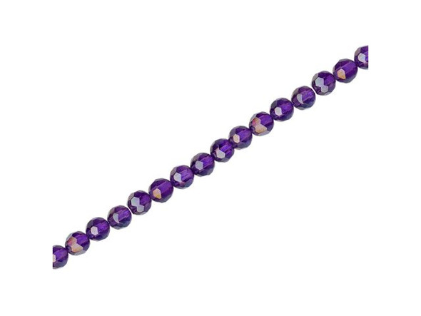 Amethyst Gemstone Beads, Faceted Round, 4mm, A Grade (strand)