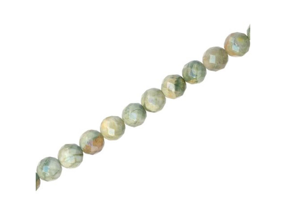 Rhyolite Gemstone Beads, Faceted Round, 6mm (strand)